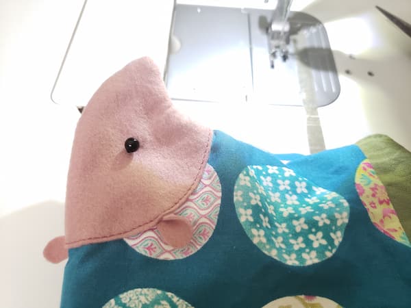 ハリネズミの巾着袋の作り方