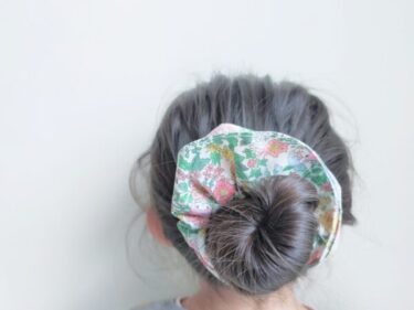 簡単に作れる大ぶりシュシュの作り方